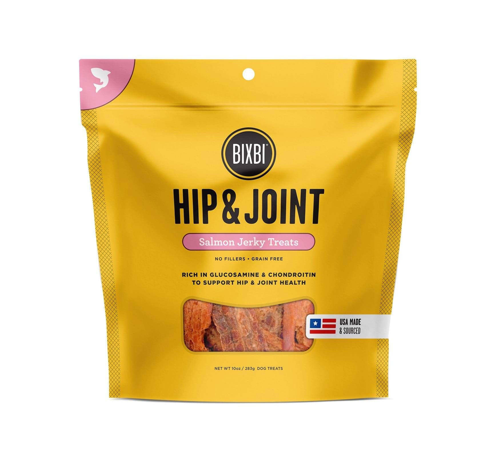 Bixbi Hip and Joint Salmon Jerky Dog Treats - 10 Oz  