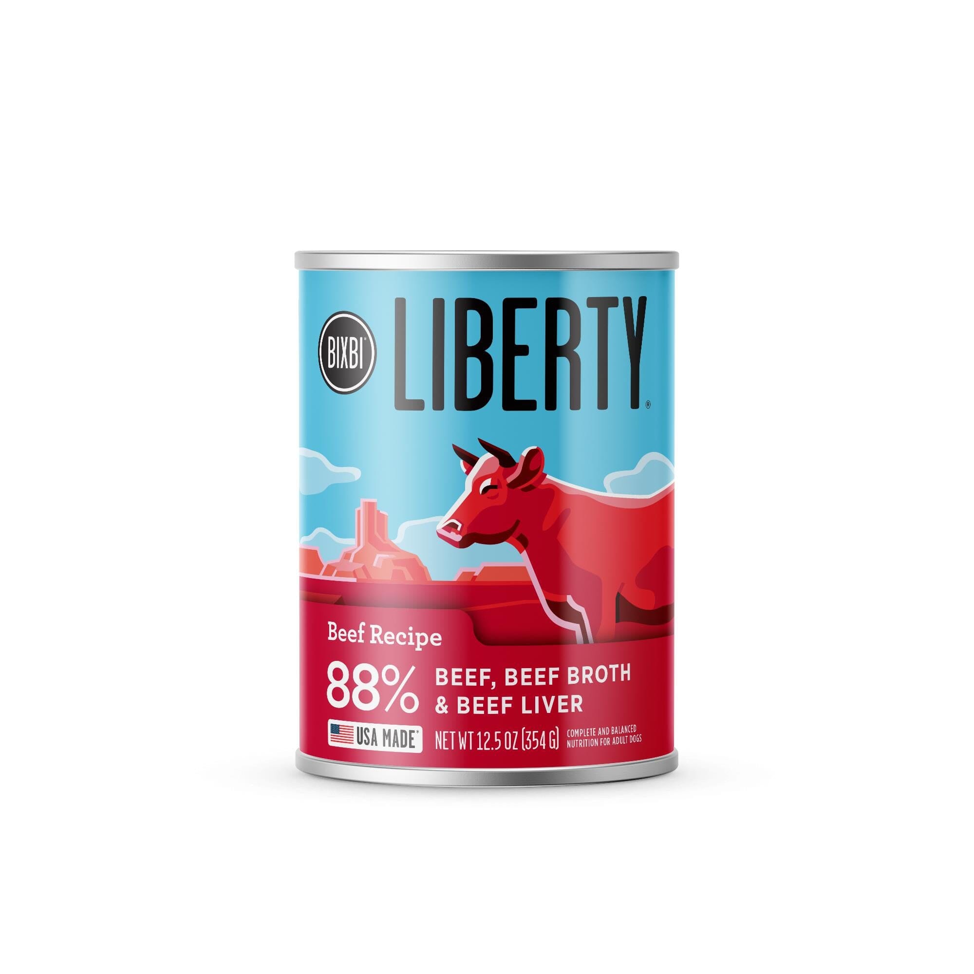 Bixbi Liberty Beef Recipe Canned Dog Food - 12.5 Oz - Case of 12  