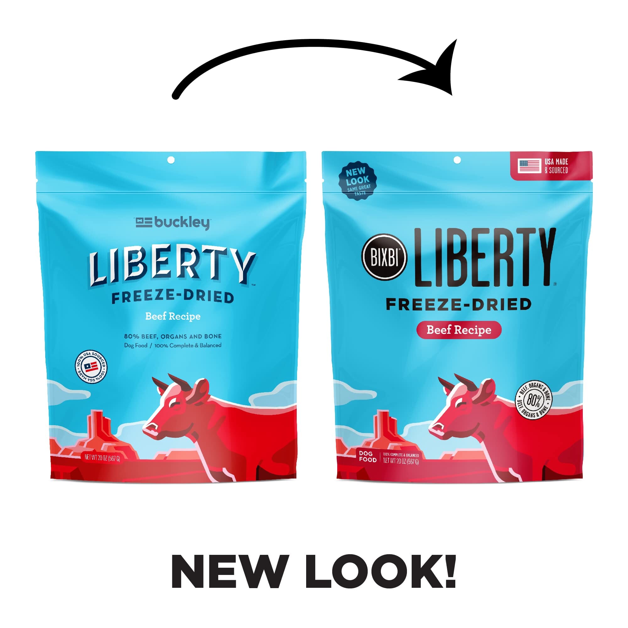 Bixbi Liberty Beef Recipe Freeze-Dried Dog Food - 20 Oz  