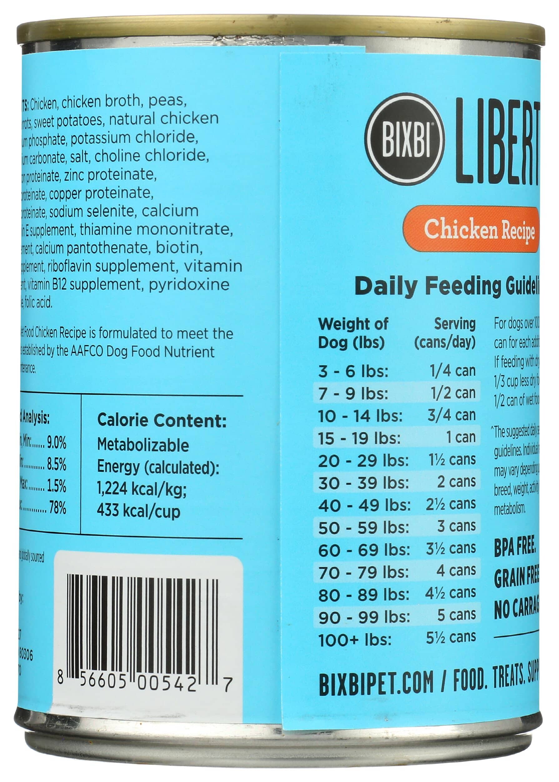 Bixbi Liberty Chicken Recipe Canned Dog Food - 12.5 Oz - Case of 12  