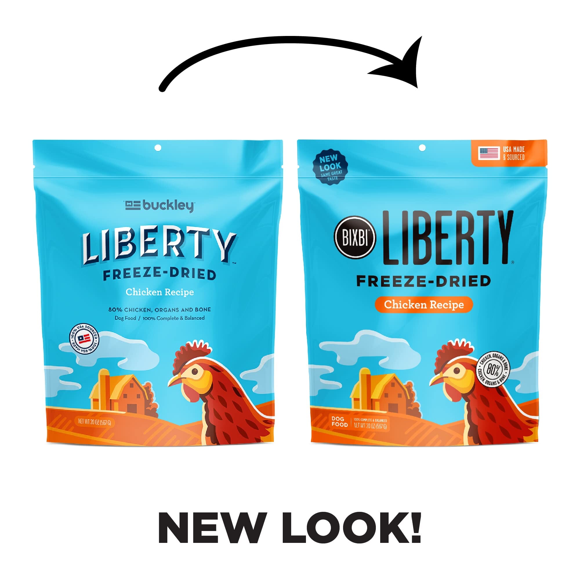 Bixbi Liberty Chicken Recipe Freeze-Dried Dog Food - 20 Oz  