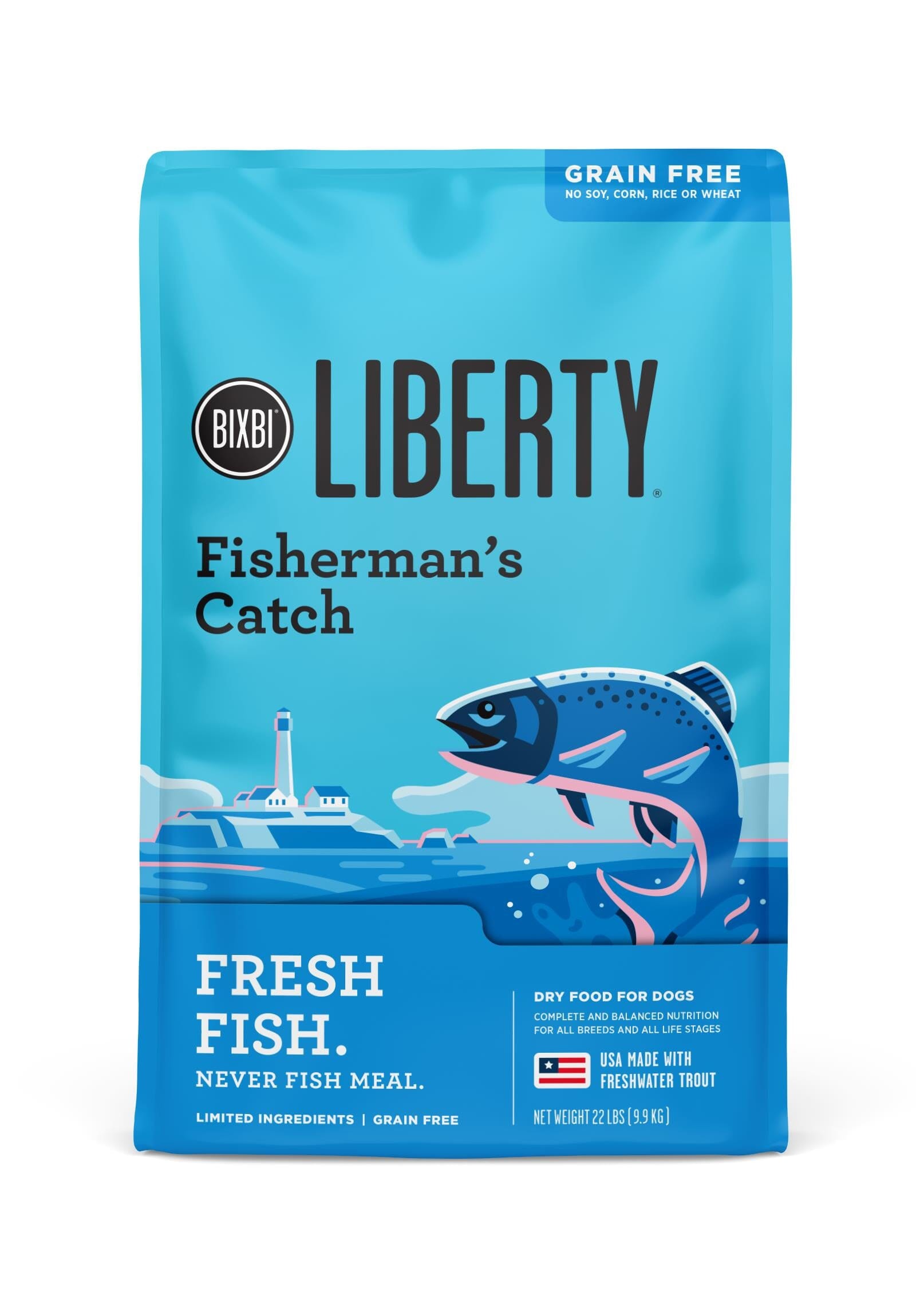 Bixbi Liberty Fisherman's Catch Grain-Free Dry Dog Food - 22 Lbs  