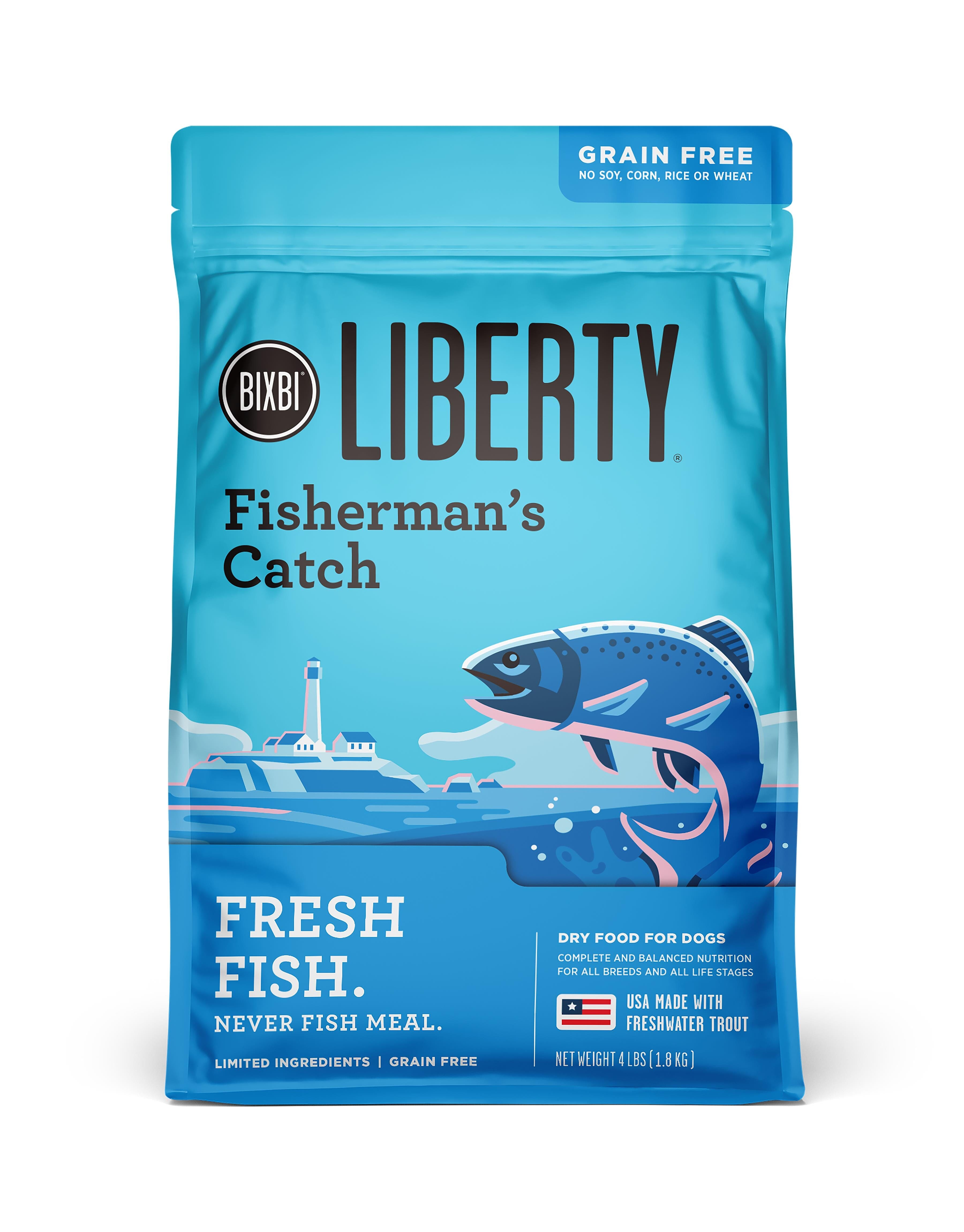 Bixbi Liberty Fisherman's Catch Grain-Free Dry Dog Food - 4 Lbs  