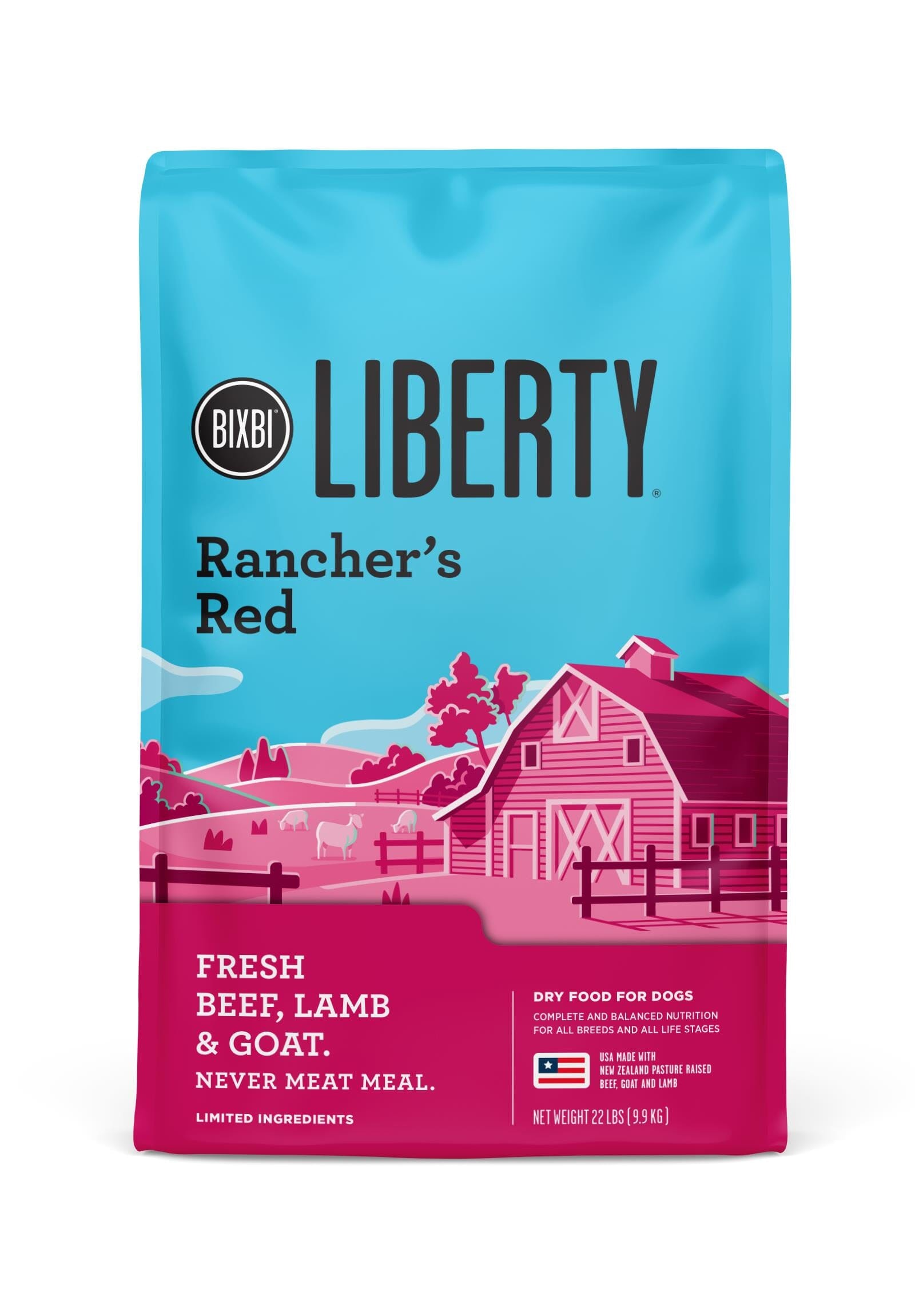 Bixbi Liberty Limited Ingredient Diet Red with Grains Dry Dog Food - 22 Lbs  