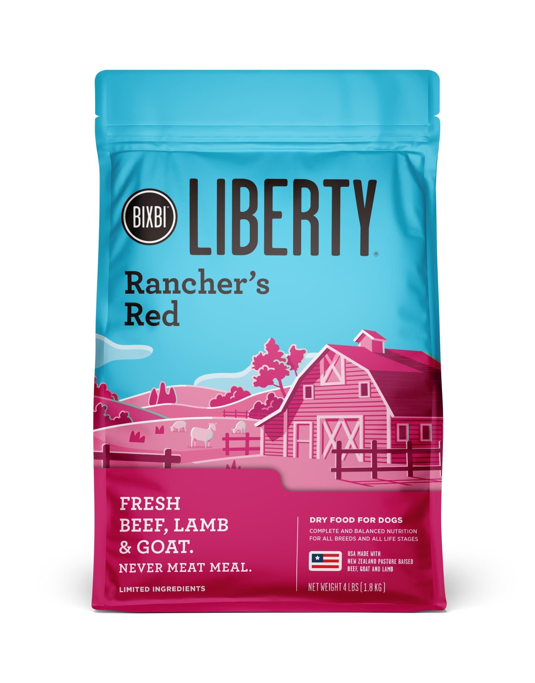 Bixbi Liberty Limited Ingredient Diet Red with Grains Dry Dog Food - 4 Lbs  