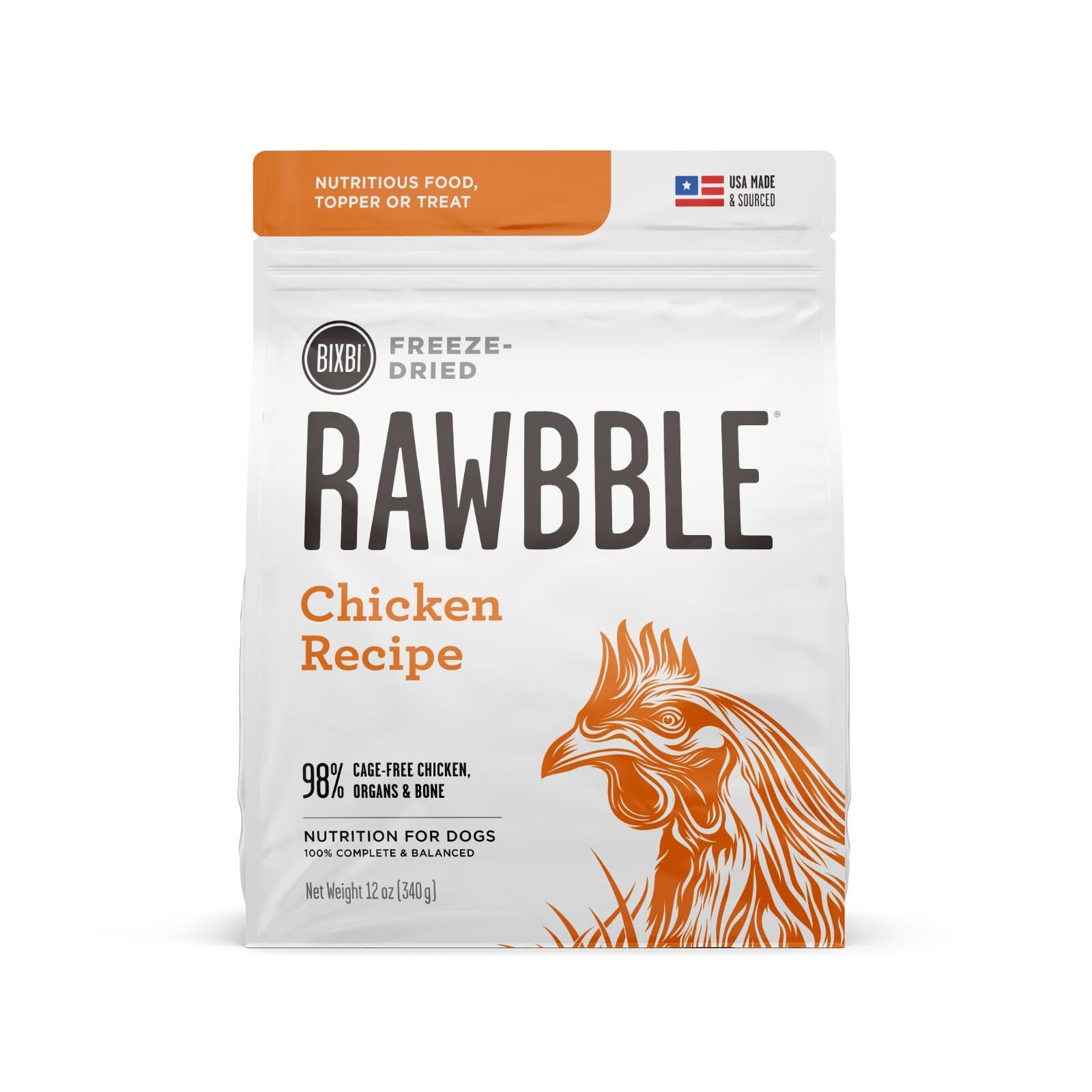 Bixbi Rawbble Chicken Freeze-Dried Dog Food - 12 Oz  