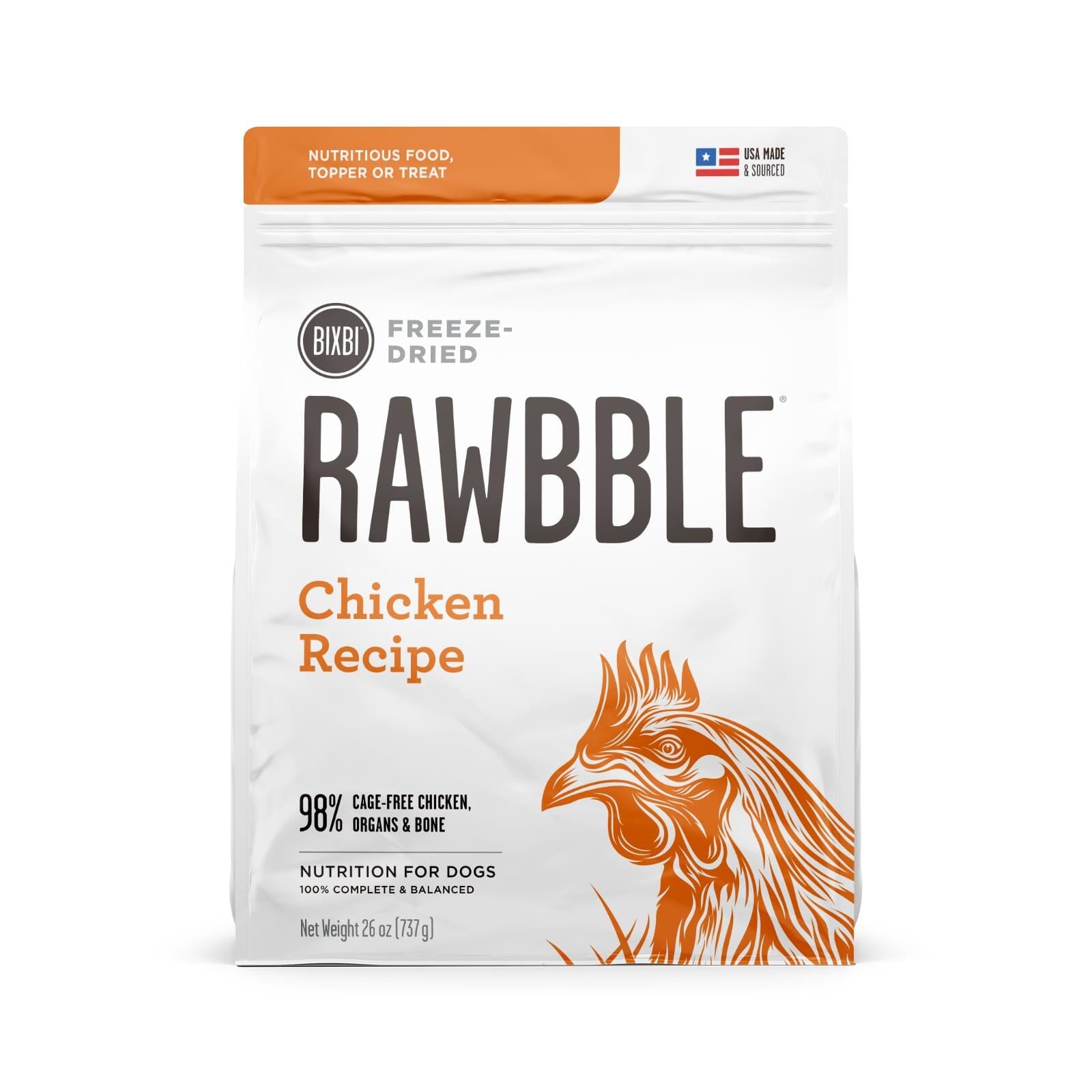 Bixbi Rawbble Chicken Freeze-Dried Dog Food - 26 Oz  