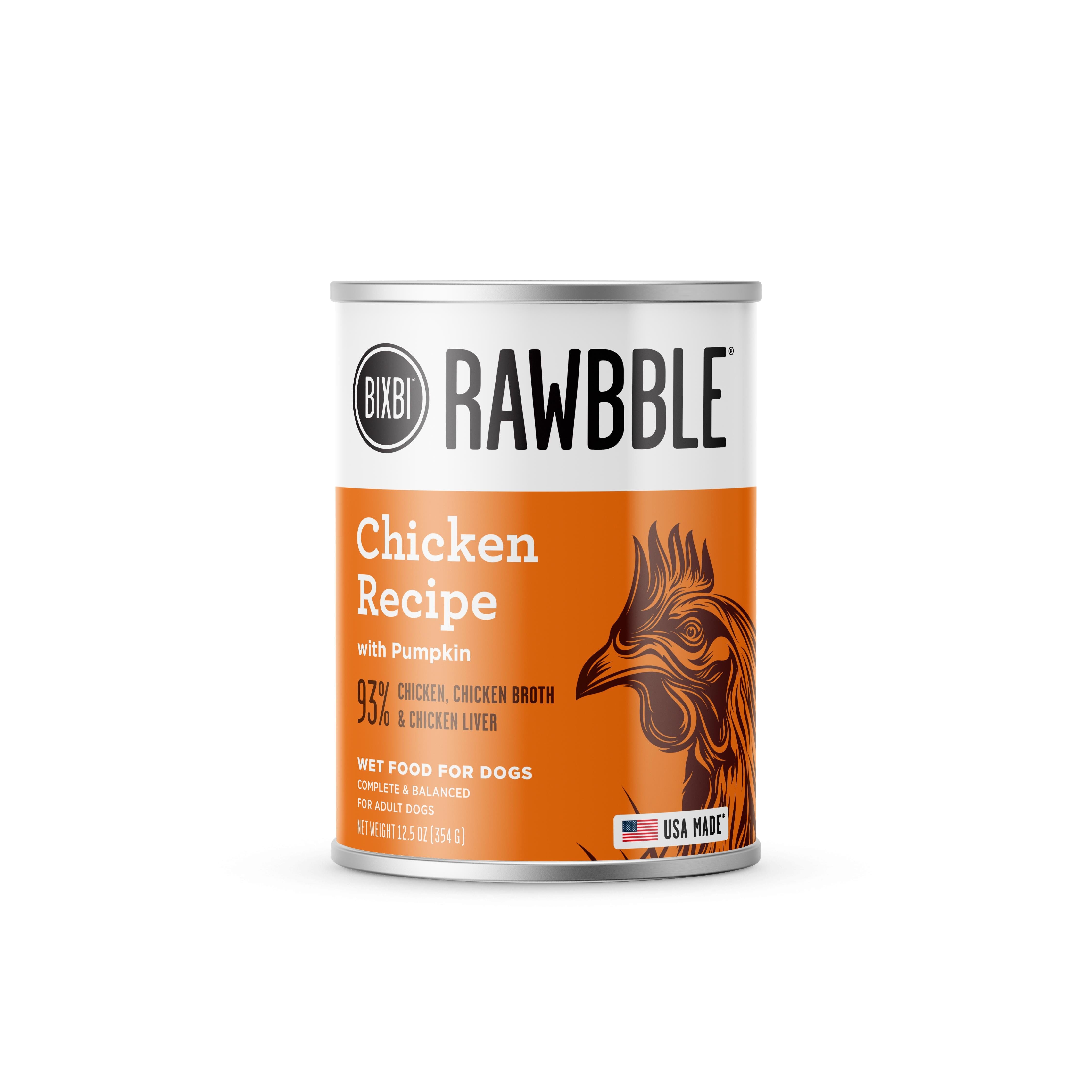 Bixbi Rawbble Chicken Recipe Canned Dog Food - 12.5 Oz - Case of 12  