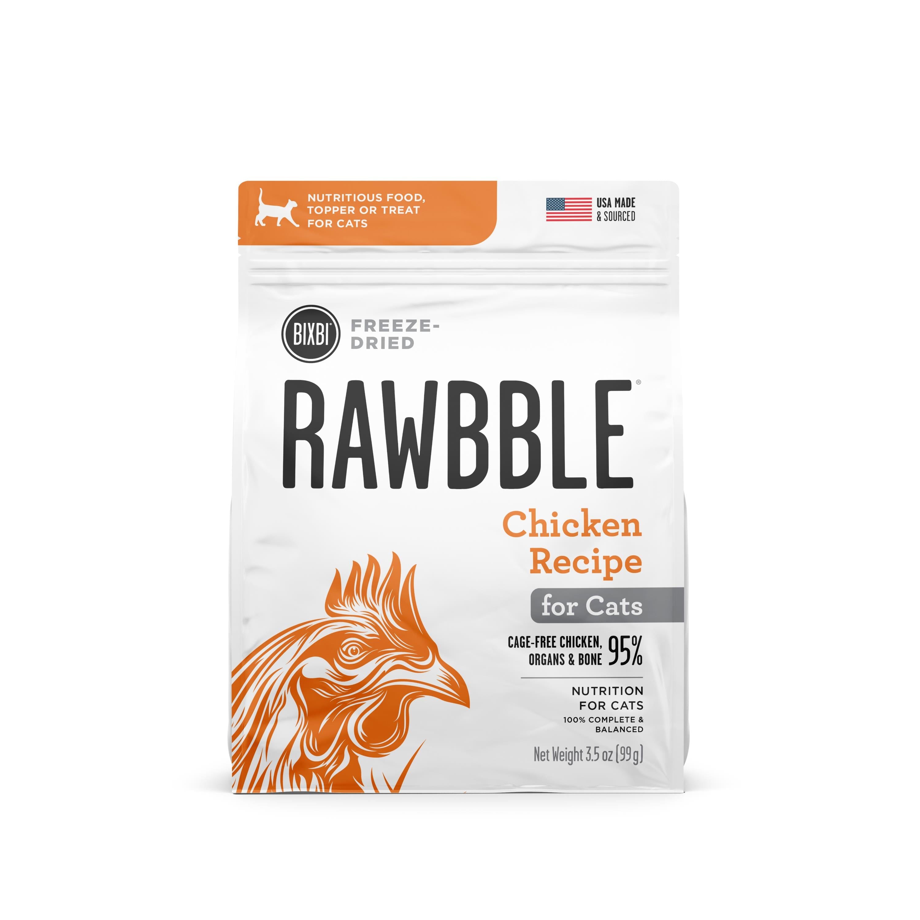 Bixbi Rawbble Chicken Recipe Freeze-Dried Cat Food - 3.5 Oz  