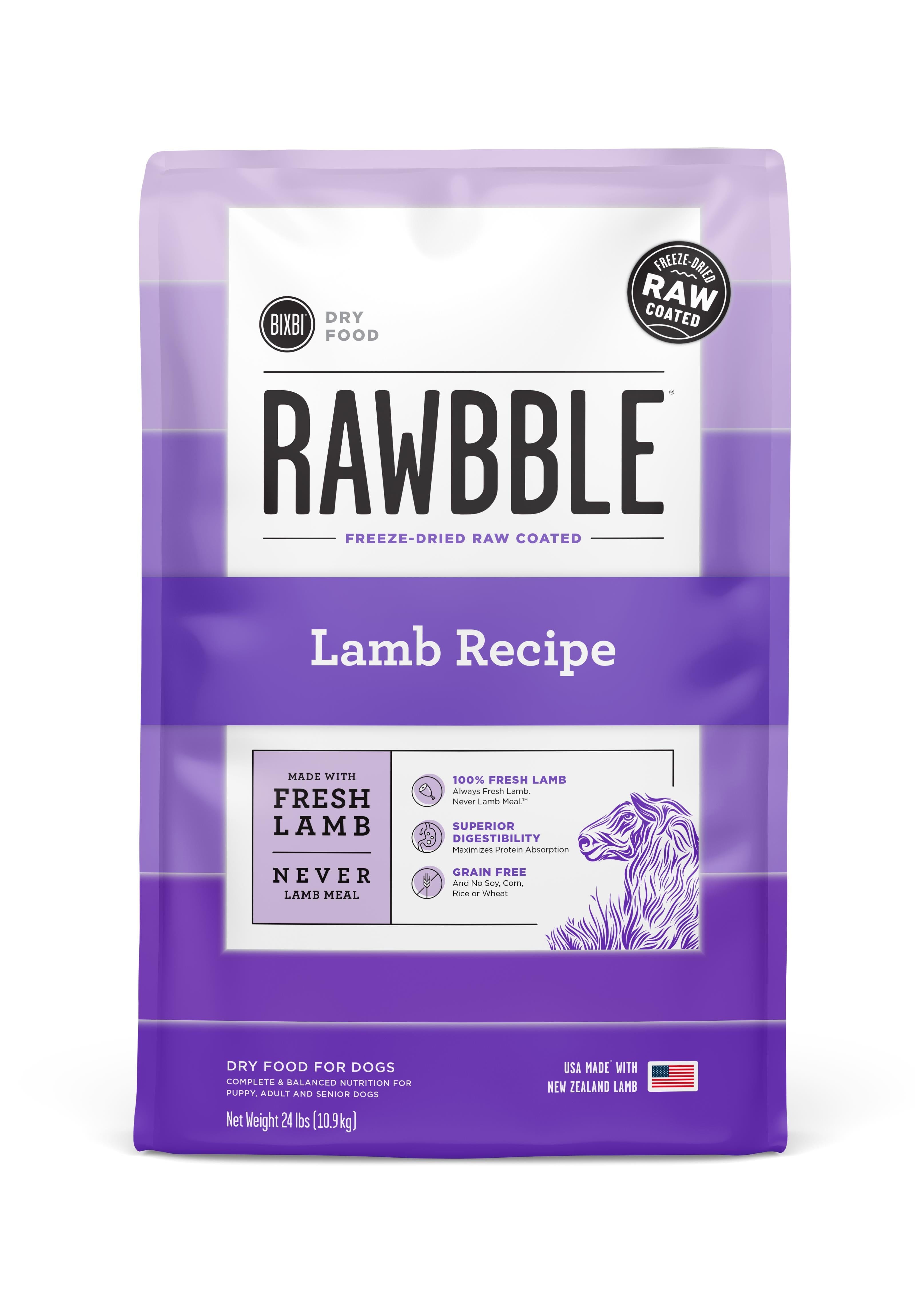 Bixbi Rawbble Lamb Recipe Dry Dog Food - 24 Lbs  