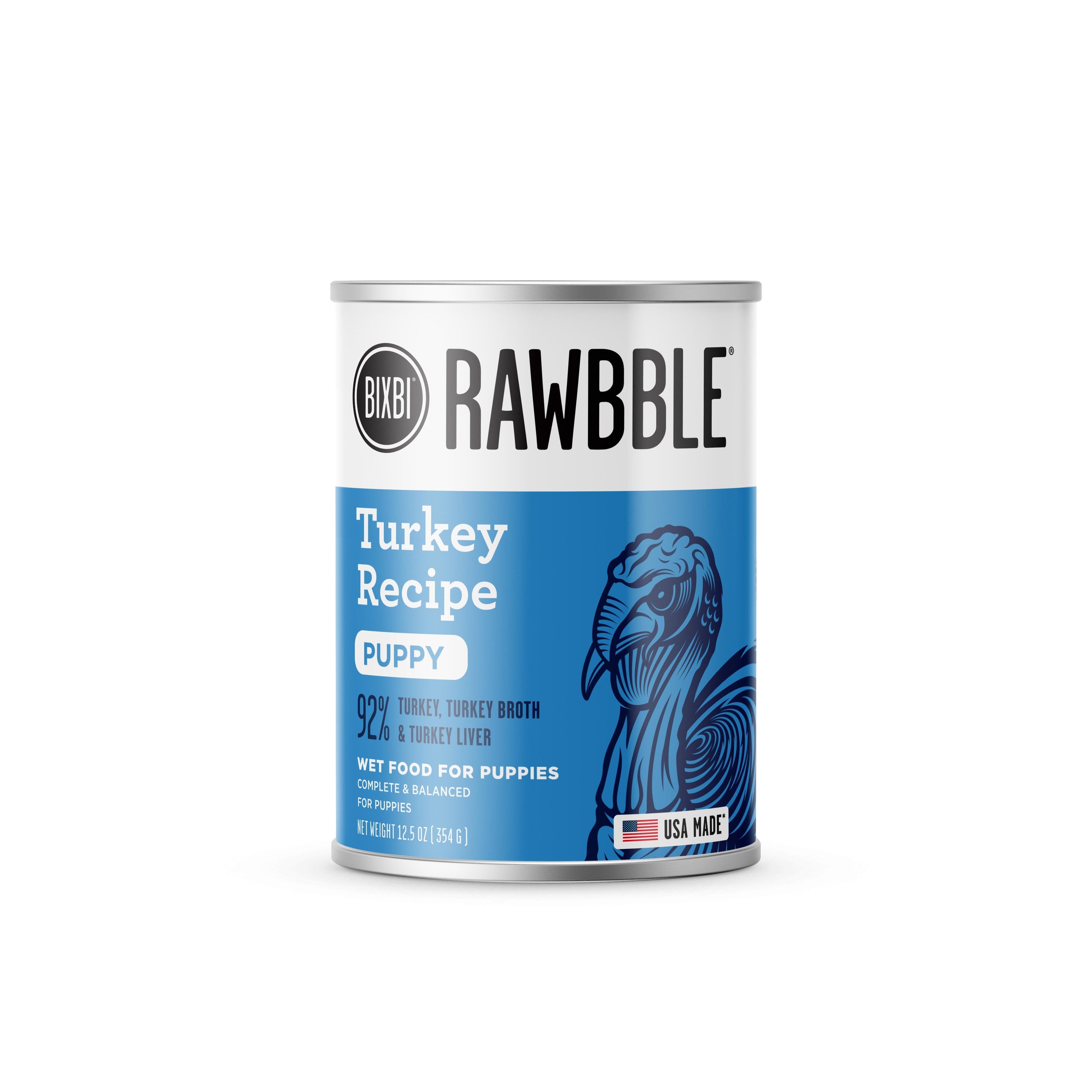 Bixbi Rawbble Turkey Puppy Canned Dog Food - 12.5 Oz - Case of 12  