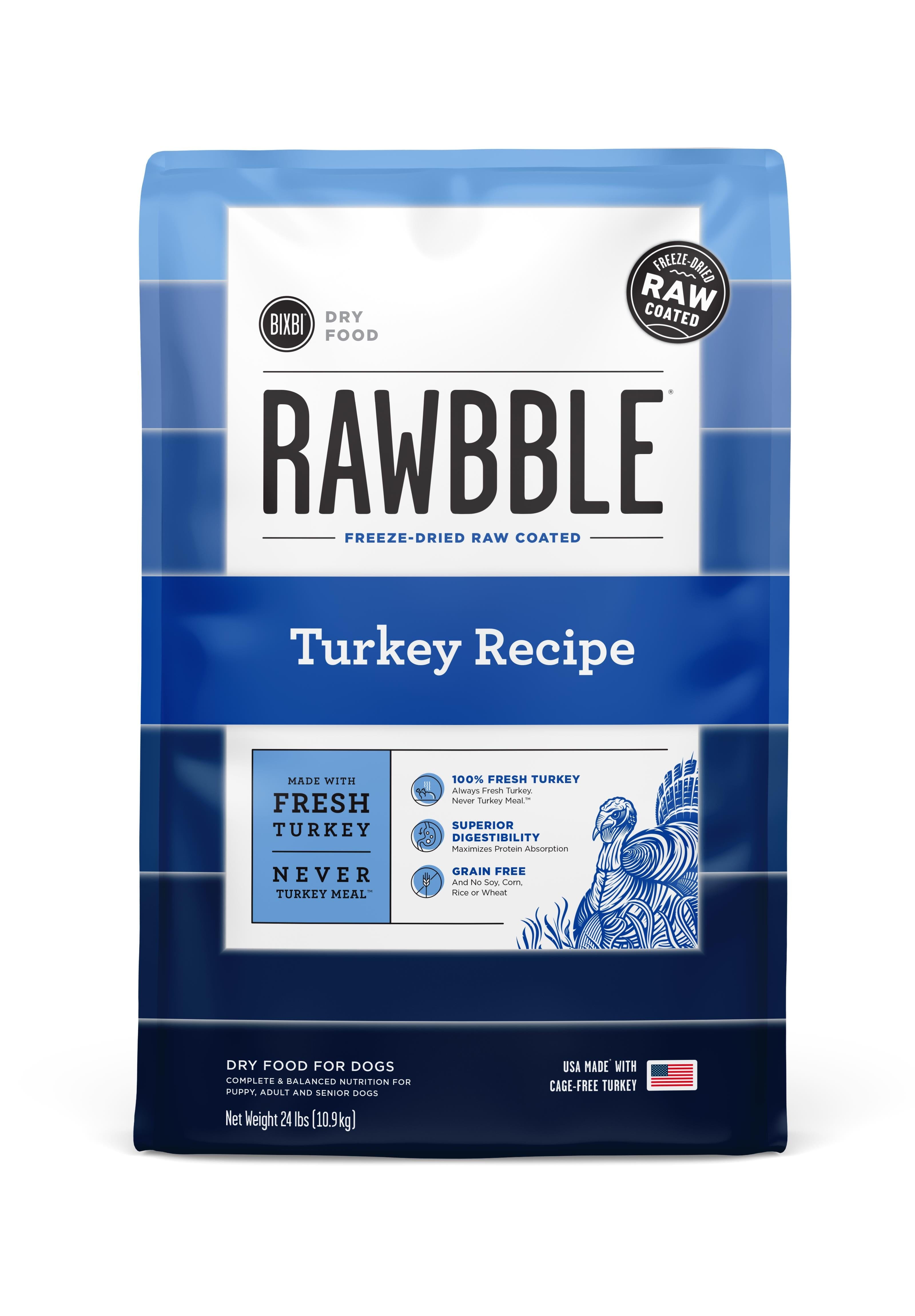 Bixbi Rawbble Turkey Recipe Dry Dog Food - 24 Lbs  