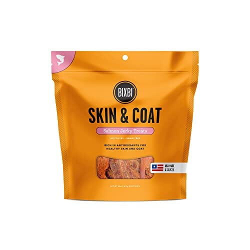 Bixbi Skin and Coat Salmon Jerky Dog Treats - 10 Oz  