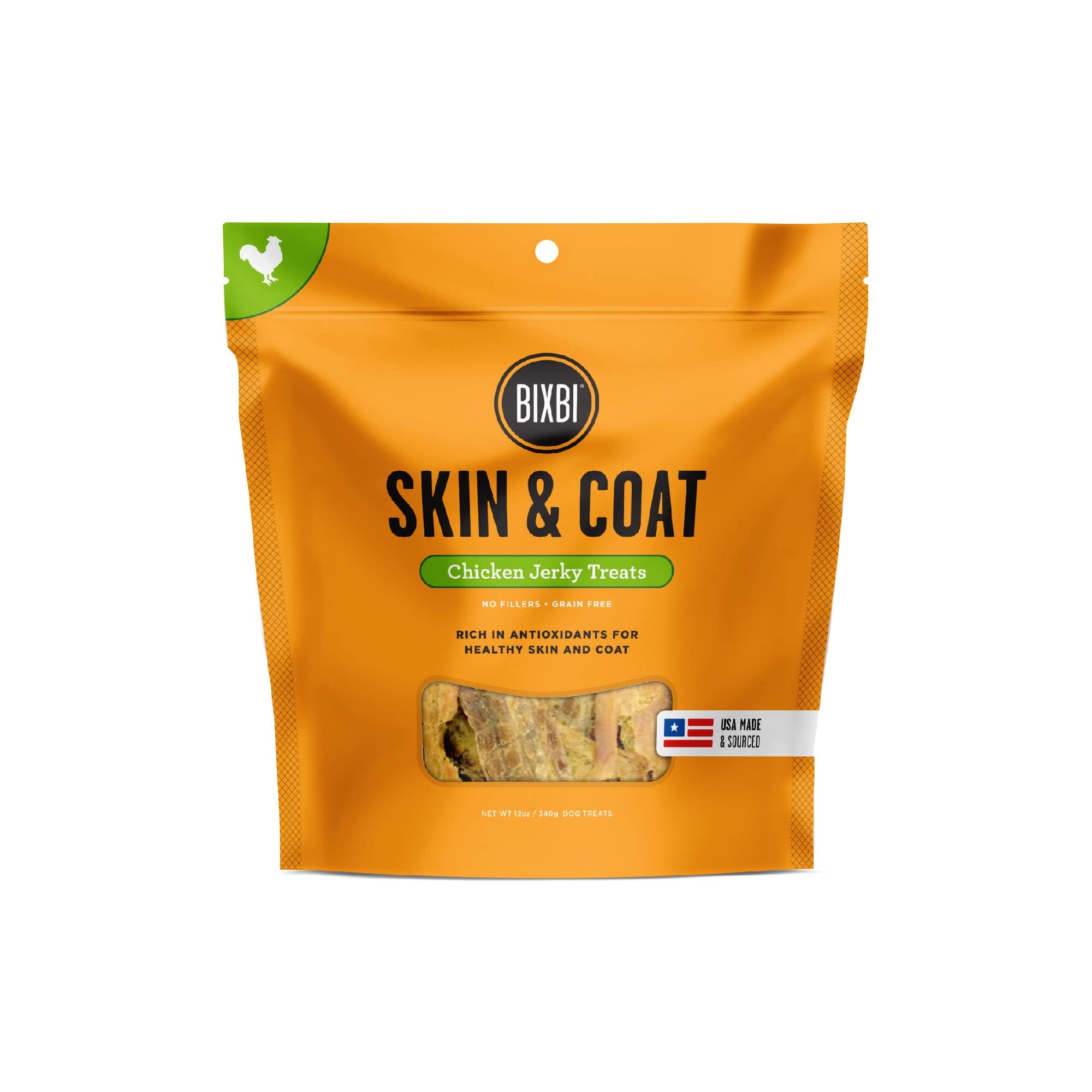 Bixbi Skin & Coat Chicken Breast Jerky Dog Treats  