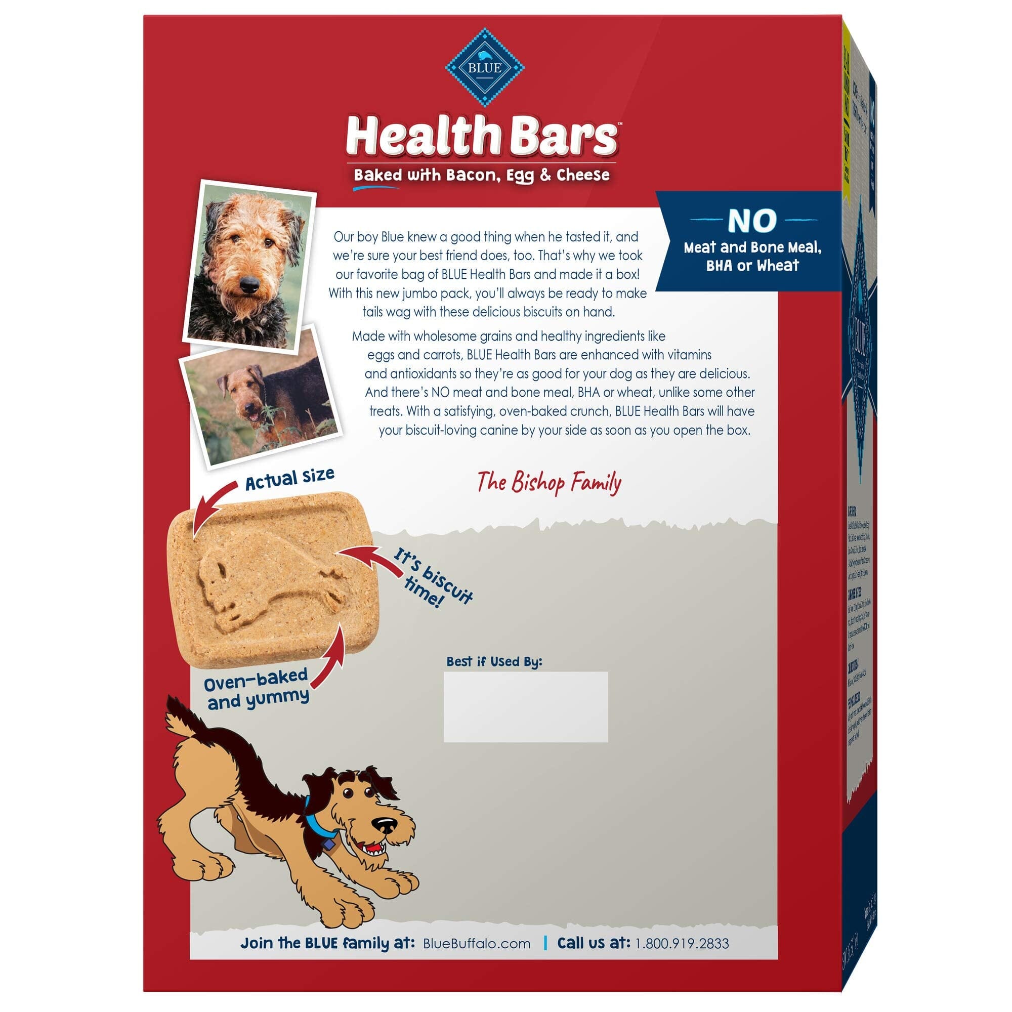 Blue Buffalo Bacon Egg and Cheese Bars Soft and Chewy Dog Treats - 56 Oz