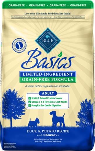 Blue Buffalo Basics Grain Free Adult Duck & Potato Recipe Dry Dog Food  