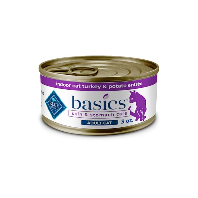 Blue Buffalo Basics Grain-Free Indoor Turkey and Potato Entrée Canned Cat Food - 3 Oz - Case of 24 Default Title
