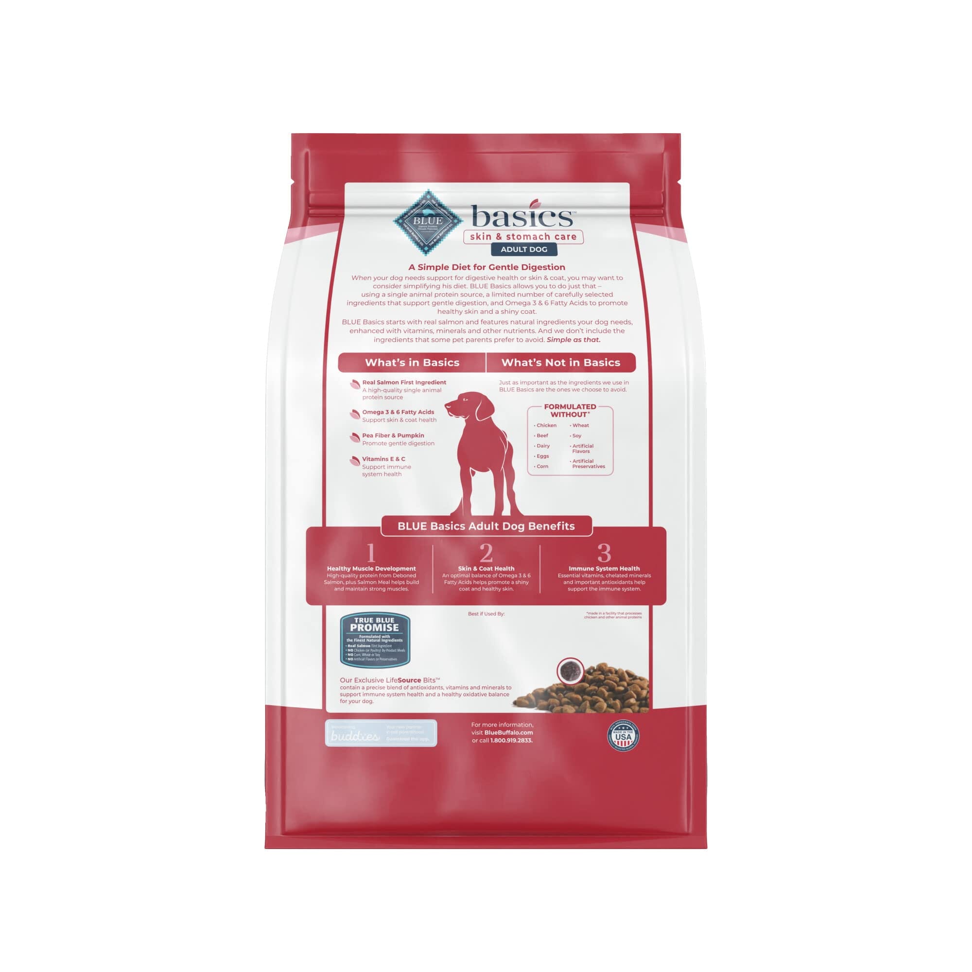 Blue Buffalo Basics Grain-Free Salmon Adult Dry Dog Food - 4 Lbs  