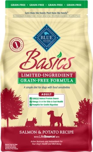Blue Buffalo Basics Grain-Free Salmon Adult Dry Dog Food - 4 Lbs  