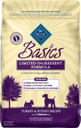 Blue Buffalo Basics Senior Turkey & Potato Recipe Dry Dog Food  