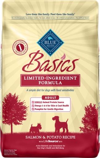 Blue Buffalo Basics Skin and Stomach Adult Grain-Free Salmon and Potato Dry Dog Food - 24 Lbs  