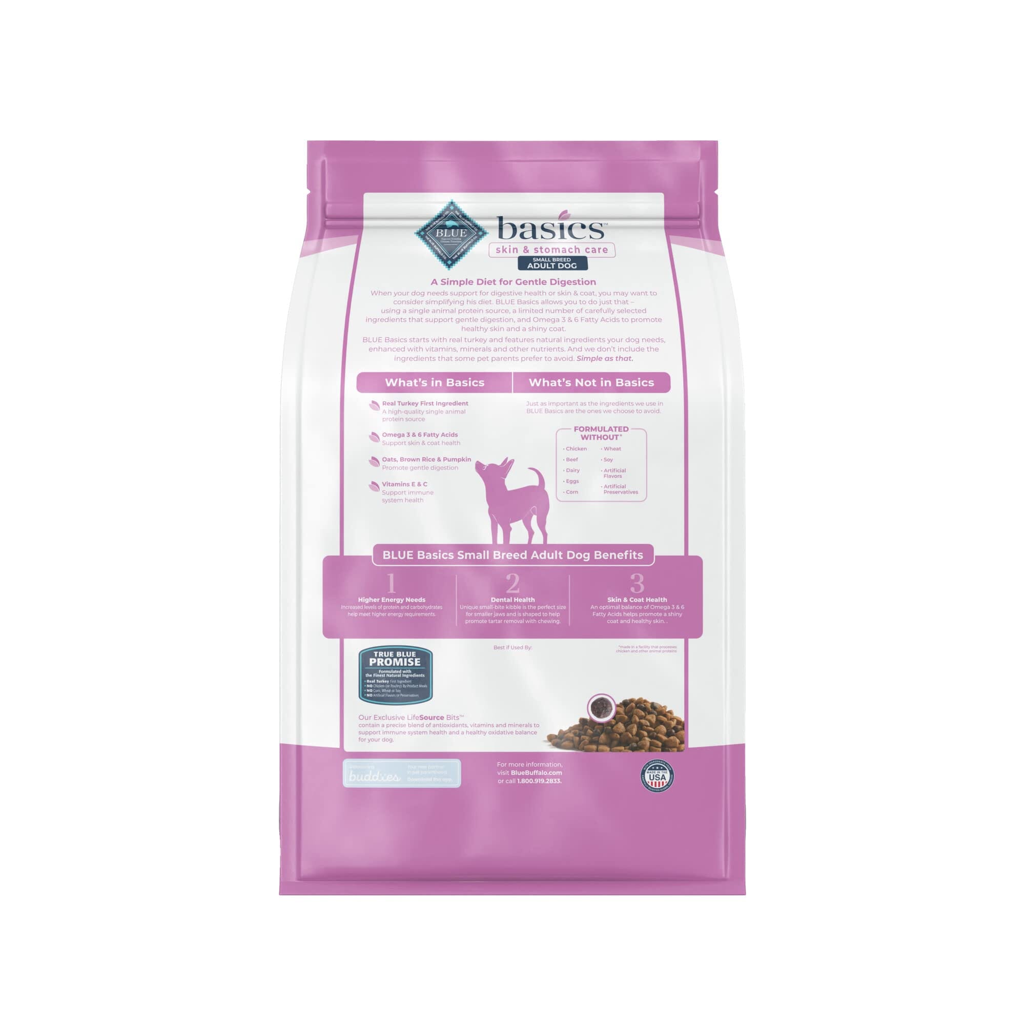 Blue Buffalo Basics Turkey Small-Breed Dry Dog Food - 4 Lbs  