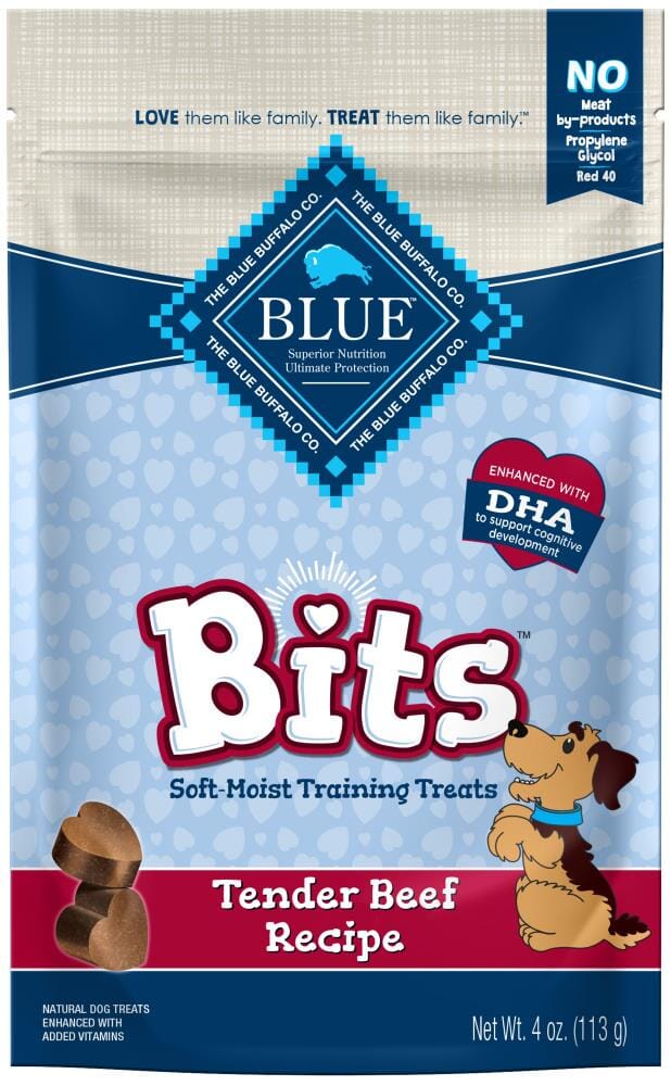 Blue Buffalo Blue Bits Tasty Beef Moist Soft and Chewy Dog Training Treats - 4 Oz  