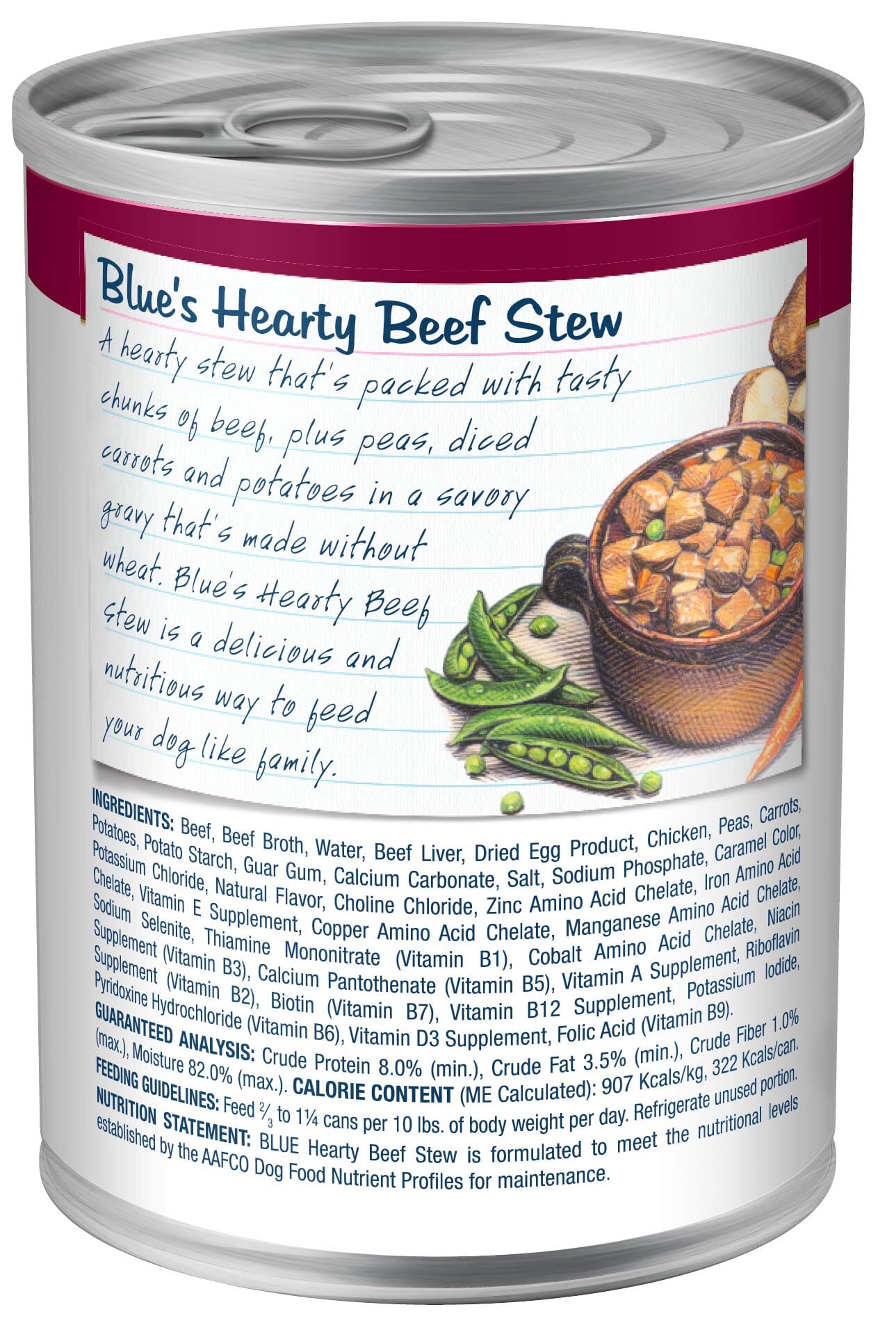 Blue Buffalo Blue's Stew Beef Canned Dog Food - 12.5 Oz - Case of 12  