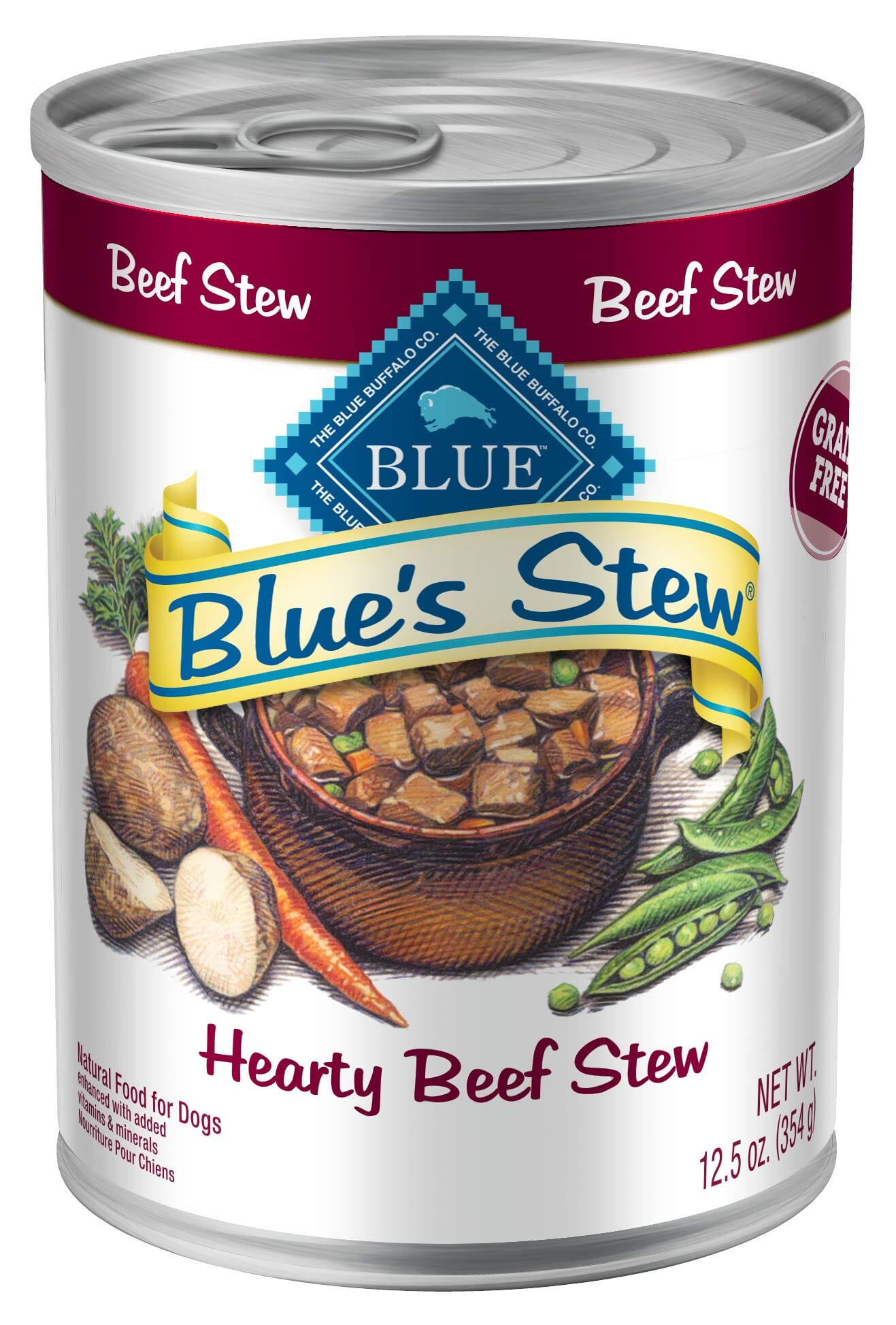 Blue Buffalo Blue's Stew Beef Canned Dog Food - 12.5 Oz - Case of 12  