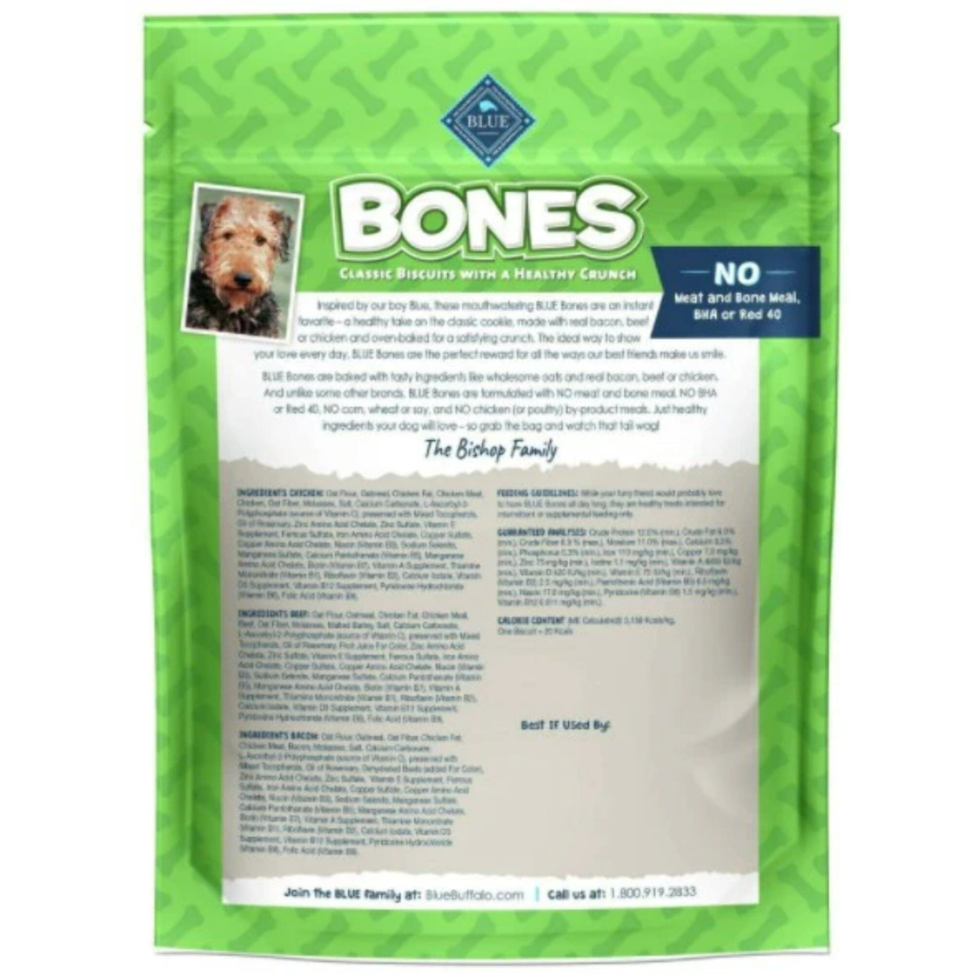 Blue Buffalo Bones Assorted Beef Bacon and Chicken Small Dog Biscuits Treats - 16 Oz  