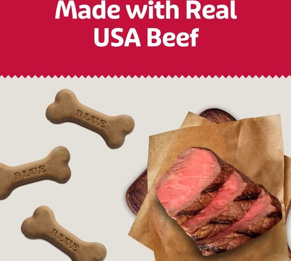 Blue Buffalo Bones Medium Beef Dog Biscuits Treats - 16 Oz