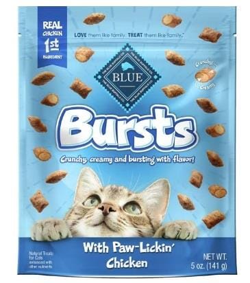 Blue Buffalo Bursts Crunchy and Creamy Chicken Crunchy Cat Treats  