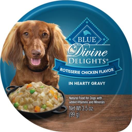 Blue Buffalo Devine Delights Adult Small-Breed Rotisserie Chicken in Gravy Wet Dog Food - 3.5 Oz - 12 Trays  