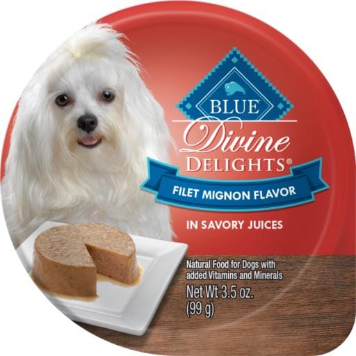 Blue Buffalo Devine Delights Filet Mignon Wet Dog Food Trays - 3.5 Oz - Case of 12  