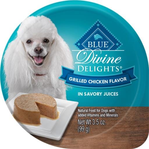 Blue Buffalo Devine Delights Grilled Chicken Wet Dog Food Trays - 3.5 Oz - Case of 12  