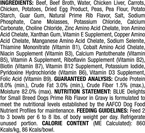 Blue Buffalo Devine Delights Small-Breed Beef Prime Rib in Gravy Wet Dog Food - 3.5 Oz - 12 Trays