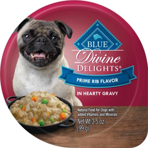 Blue Buffalo Devine Delights Small-Breed Beef Prime Rib in Gravy Wet Dog Food - 3.5 Oz - 12 Trays  