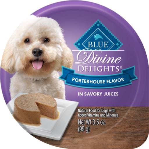Blue Buffalo Devine Delights Small-Breed Porterhouse Pate in Savory Juice Wet Dog Food - 3.5 Oz - 12 Trays  