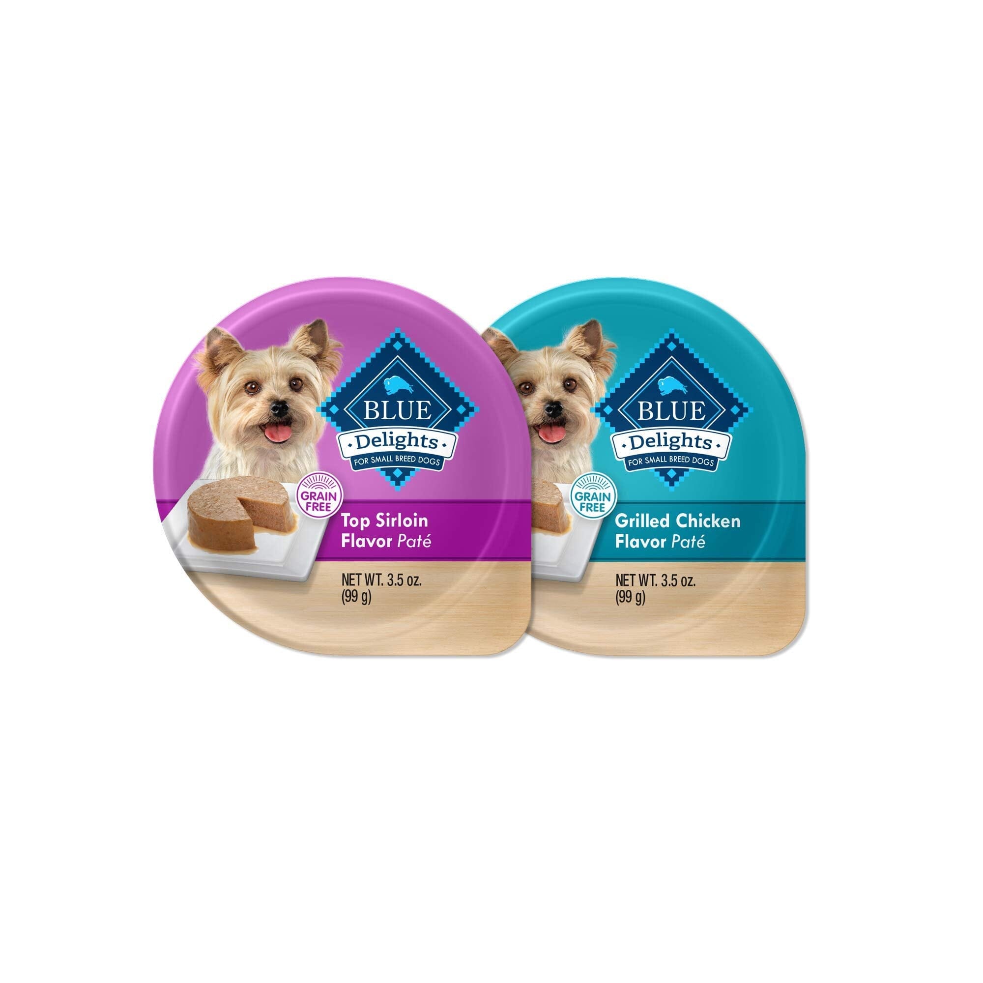 Blue Buffalo Devine Delights Top Sirloin Wet Dog Food Trays - 3.5 Oz - Case of 12  