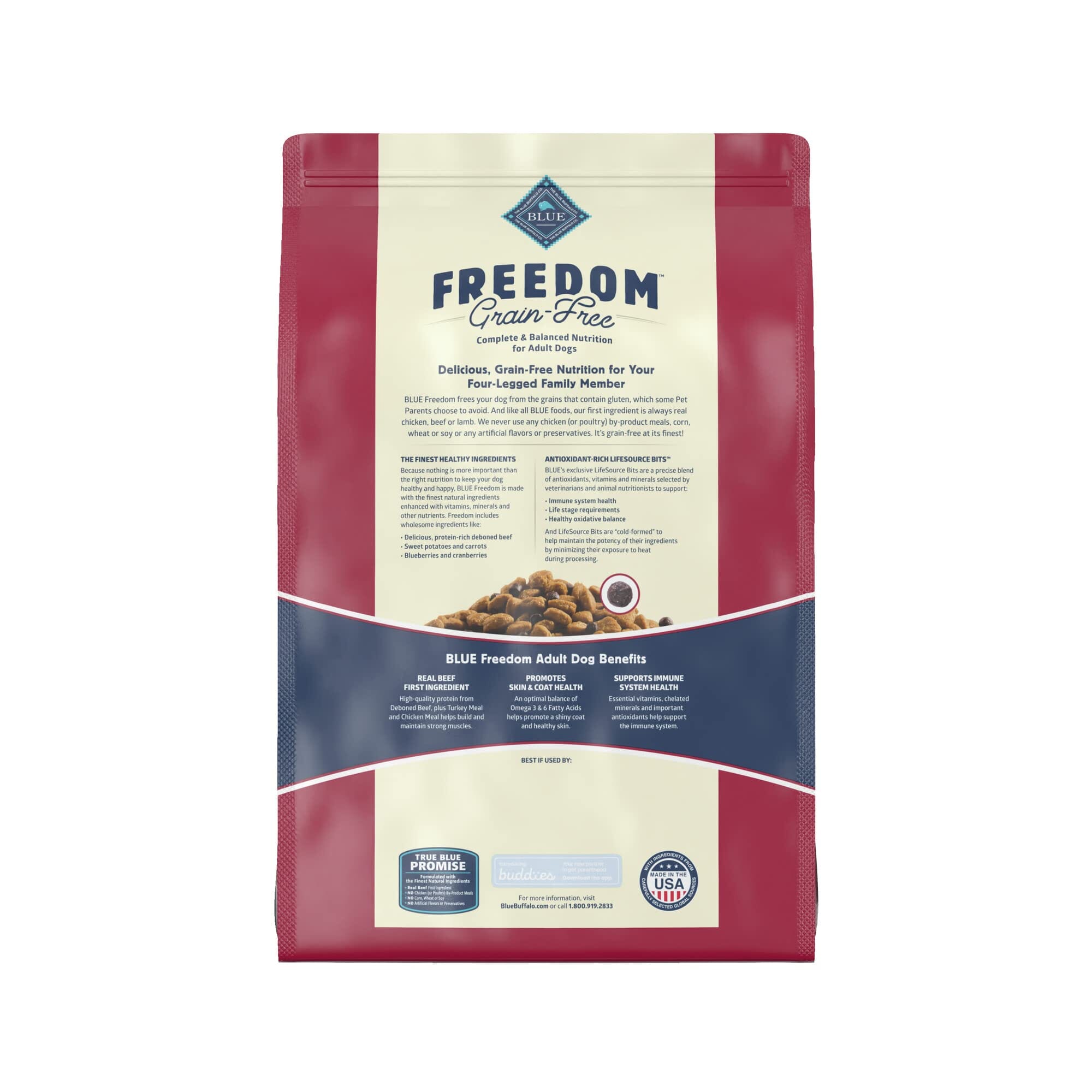 Blue Buffalo Freedom Beef Recipe Adult Dry Dog Food - 11 Lbs  