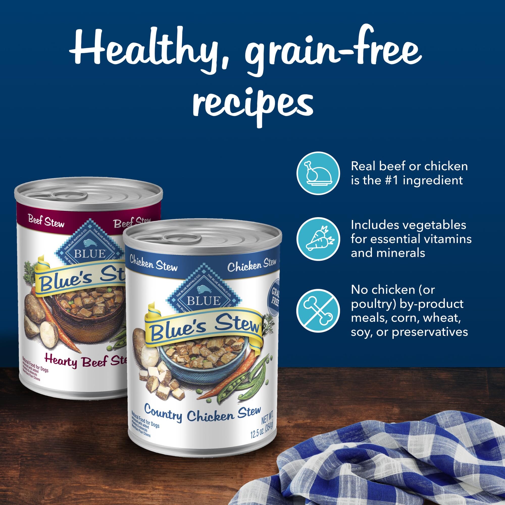 Blue Buffalo Freedom Grain-Free Beef Adult Canned Dog Food - 12.5 Oz - Case of 12  