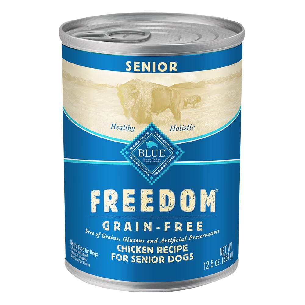Blue Buffalo Freedom Grain-Free Chicken Senior Recipe Canned Dog Food - 12.5 Oz - Case of 12 Default Title