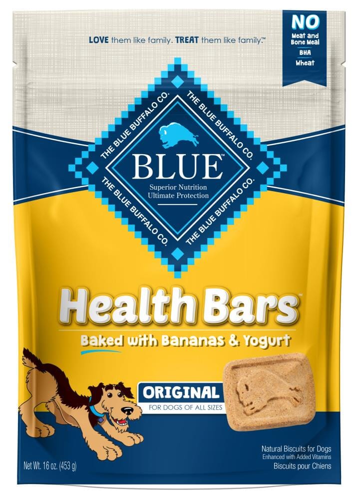 Blue Buffalo Health Bars Banana and Yogurt Dog Biscuits Treats - 16 Oz  