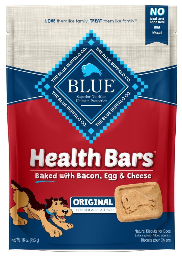 Blue Buffalo Health Bars Eggs Bacon and Cheese Dog Biscuits Treats - 16 Oz  