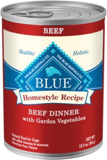 Blue Buffalo Homestyle Recipe Adult Beef Canned Dog Food - 12.5 Oz - Case of 12  