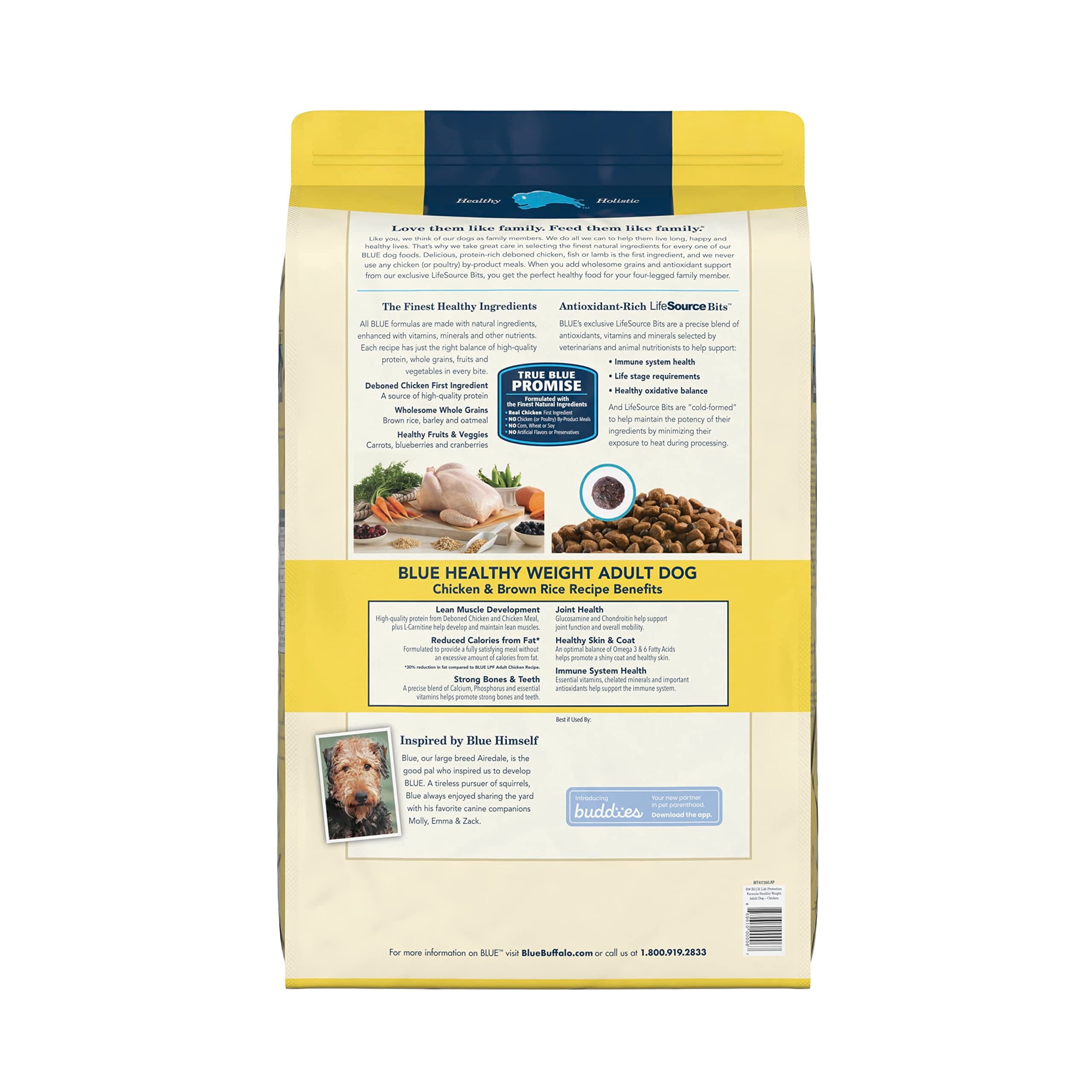 Blue Buffalo Life Protection Formula Adult Healthy Weight Natural Chicken and Brown Rice Dry Dog Food  