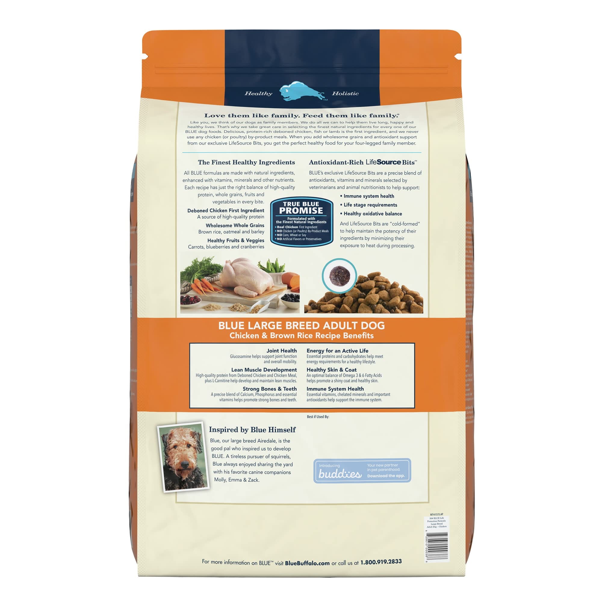 Blue Buffalo Life Protection Formula Adult Large-Breed Natural Chicken and Brown Rice Dry Dog Food  