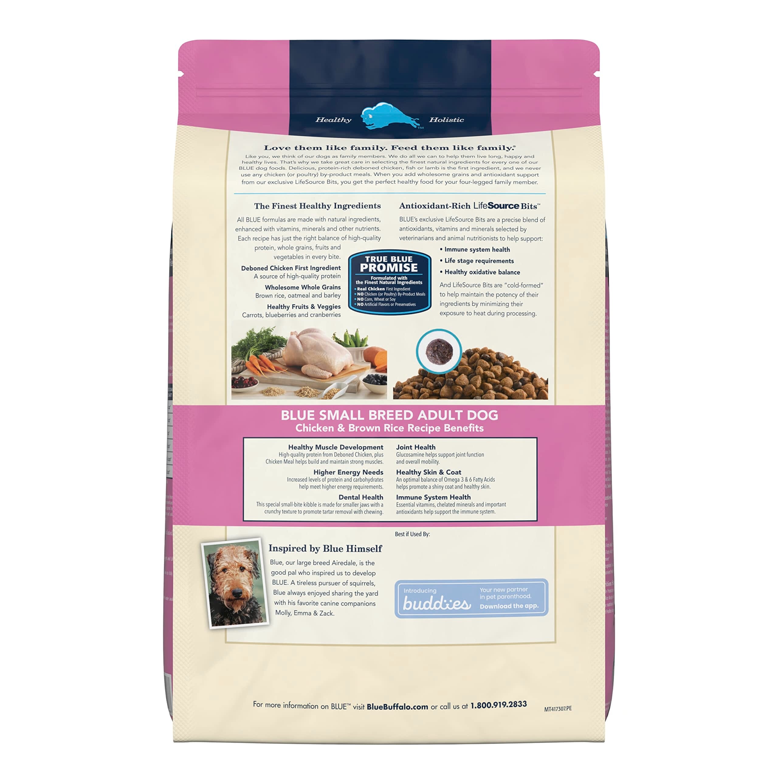 Blue Buffalo Life Protection Formula Adult Small-Breed Chicken and Brown Rice Dry Dog Food  