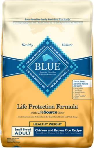 Blue Buffalo Life Protection Formula Adult Small-Breed Healthy Weight Chicken and Brown Rice Dry Dog Food  