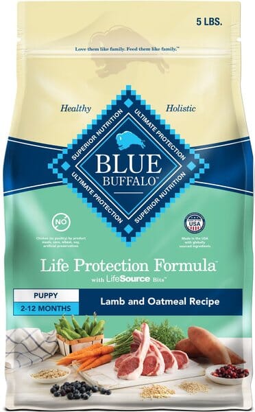 Blue Buffalo Life Protection Formula Natural Puppy Lamb and Oatmeal Dry Dog Food - 5 Lbs  